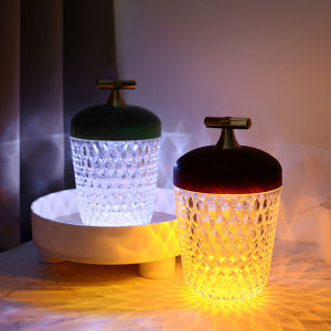 Crystal Diamond Night Lights Portable Creative Pinecone Night Lamp Bedroom Romantic Warm Atmosphere Lamp Home Decor Table Lights