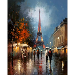 Painting By Numbers Coloring for Adults Eiffel Tower City Scenery Paint Kit Picture Drawing Markers By Numbers