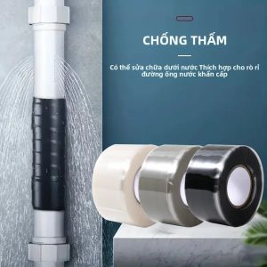 Băng Silicon Tự Lắp Chống Thấm Nước Băng Keo Chống Rò Rỉ Chịu Nhiệt Độ Cao Cho Ống Ống Sửa Chữa Khẩn Cấp 25mm X 15m