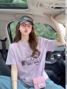 DVDK | Cartoon Printed Ice Silk T Shirt