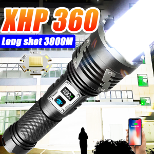 2025 New XHP360 Super Bright Flashlight 1000000LM High Power LED Flashlights Waterrpoof Tactical Torch Camping Fishing Lantern