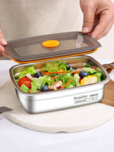 CHUANGSHUNFU | Stainless Steel Food Grade Lunch Box Long Rectangular Airtight