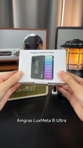 Amgras LuxMeta Ⅲ Ultra Video Light Rechargeable Portable Photography Fill Light Dimmable Temperature 3000K-9000K CRI96+