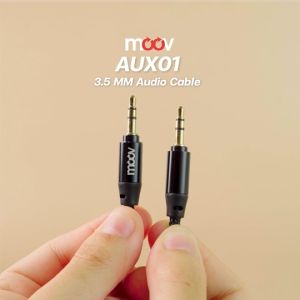 [ถูกที่สุด]  Moov AUX01 สาย AUX 3.5mm สายลำโพง 1.2 เมตร สายแจ็คลำโพง เครื่องเสียง ในรถยนต์ สายแจ๊คต่อสัญญาณ สายสัญญาณเสียง ของแท้