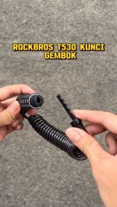 ROCKBROS T530: Kunci Gembok Sepeda Helm Kombinasi 4 Angka Spiral