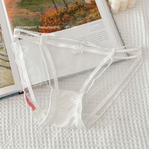 Quần Lót Ren Lưới Siêu Mỏng Trong Suốt Gợi Cảm Cho Nữ Quần Lót Ren Lưới Thoáng Khí Cạp Thấp Họa Tiết Đơn Màu Gợi Cảm