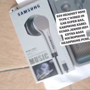 S29 OEM HEADSET MINI TIPE TYPE C WIRED IN EAR SUPER BASS EARPHONE KABEL SUARA JERNIH HIFI EXTRA BAS