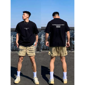 Áo Thun Nam Cotton Nguyên Chất Dáng Rộng Tay Ngắn Mùa Hè Thường Ngày in Chữ Cổ Tròn Thoáng Khí Thoải Mái Thời Trang