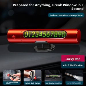 DREAMCAR | Multi-Function Car Parking Sign with Break Glass Tool