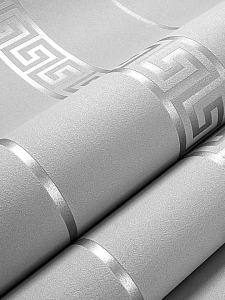 Retro Gray Traditional Style Hui Pattern Three-Dimensional Zen Feeling Classical Buddhist Hall Wall Paper