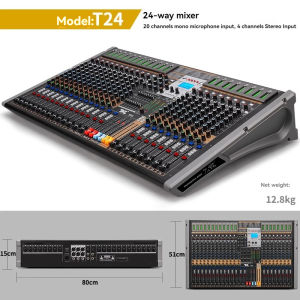 TKLT12 four group mixing console digital professional stage performance dual effect DSP mixer OTG sound card live broadcast sound control console new small conference recording 1012