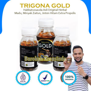 Trigona Gold 100 dan 200 Habbatussauda Asli Original Izin BPOM Jinten Hitam Minyak Zaitun Extra Propolis