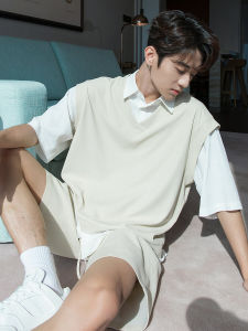 Chicerro Sicilian Mens Fashion Korean Style Summer Casual Loose Shirt And Pants Set High Design Sense Advanced Leisure Wear