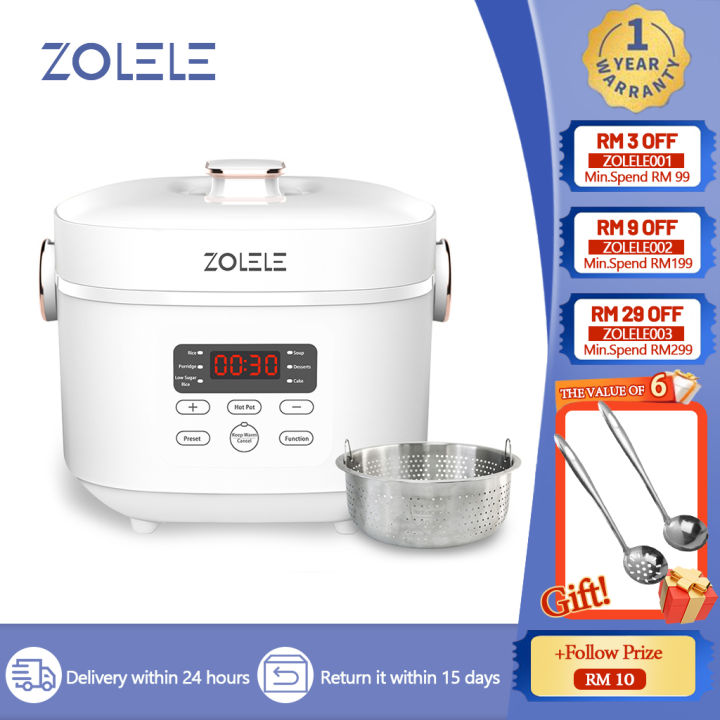 ZOLELE Low Sugar Rice Cooker/Hot Pot 3L ZB500 (1 Year Warranty) Lazada