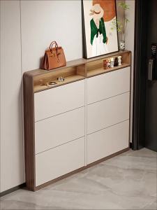 ZUNTONGGE | Solid Wood Ultra Thin Slim Shoe Cabinet