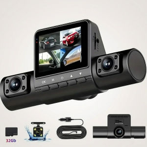 1080P Full HD 4 Lens Car Dash Cam Wide Angle Loop Recording Night Vision IPS Screen Vehicle Camera