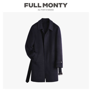 Mens Business Casual Wool Melton Winter Coat