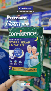 CONFIDENCE - Diapers PREMIUM NIGHT M L XL Isi 3 | Popok Perekat Dewasa