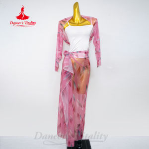 Belly Dance Costume Suit for Women Half Sleeves Coat+vest+hip Scarf 3pcs Bellydancing Wear Outfit Girls Oriental Dance Clothing