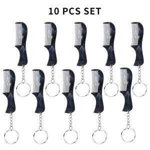 Marble Pattern Plastic Foldable Beard Mustache Comb Fine Tooth Folding Hair Comb Travel Portable Mini Beard Comb With Key Chain
