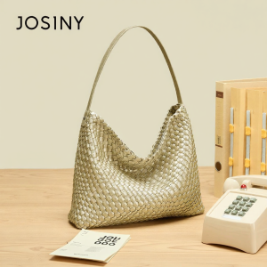 Josiny | Woven Large Capacity Tote Bucket Bag