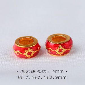 Color Retention Sand Gold Enamel Spacer Beads Blue Baking Accessories for Bracelet Necklace DIY Fashion Jewelry Accessories