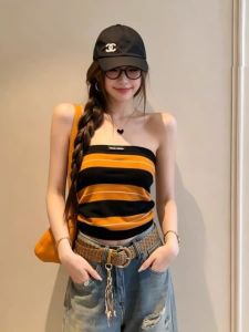 YUEZHONGWEI | Áo Ngắn Dây Hở Vai Mùa Hè