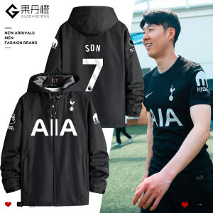 Tottenham Hotspur Away Match Jacket Player Edition Fan Training Storm Jacket Football Uniform Loose Fit Zipper Decorated Polyester
