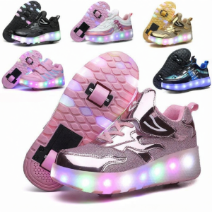 LIWAN | Childrens Ventilated LED Light Up Roller Skates USB Charging