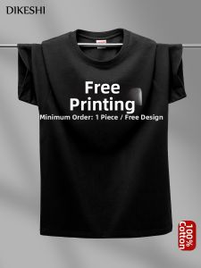 Custom Print Logo T-Shirt Cotton Short Sleeve