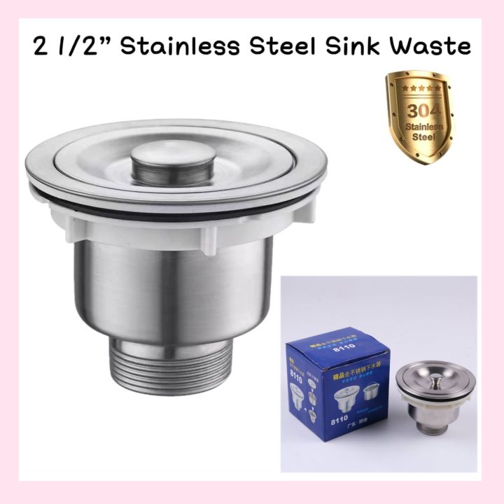 110mm Stainless Steel Sink Waste Sink Waste Strainer Lazada