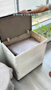 Large Capacity Foldable Laundry Basket with Wheels – Multipurpose Storage Box for Clothes & Toys