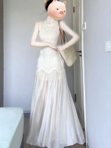 CHANGTONG | Elegant Waist-Shaping Slimming Dress French Style