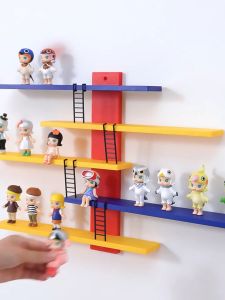 5 Susun Tingkat Tangga Rak Action Figure Display Pop Mart Blind Box Rak Dinding