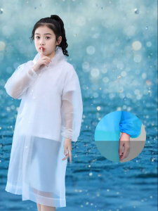 SUNSHINEWORLD | Custom Logo Disposable Thick Transparent Raincoat for Kids Portable