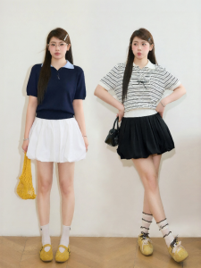 Áo Thun Polo cổ Cao Kích Cỡ Lớn Tay Ngắn Phong Cách Retro