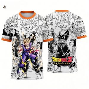 Bandai | Summer 2026 Dragon Ball Goku & Gohan "Father and Son Together" Comic Themed 3D Printed Breathable T-shirt for Adults and Parents