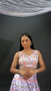 [PRE-ORDER] Semistitched Heavy Satin Silk Lengha (10-15 days delivery)