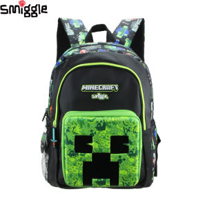Smiggle Australia High Quality Original Minecraft Childrens Schoolbag Boys Cartoon Boy Backpack Kids Waterproof Bag 16 Inch