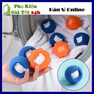 Bóng Giặt Quần Áo Xốp Cứng Thông Mình Hút Lông Xơ vải Chống Nhăn  Hút Lông Mèo -  Banh Giặt Chống Nhăn Hút Xơ Vải Đa Năng Tiện Lợi chống quấn rối quần áo
