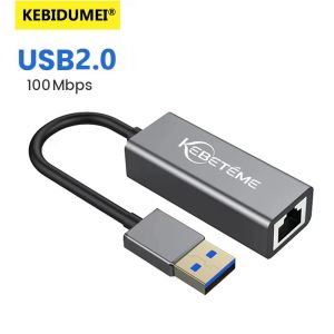 kebidumei | 10/100/1000Mbps Wired Network Card USB 3.0 to RJ45 Lan Ethernet Adapter Converter for PC Windows Laptop Gigabit Internet Cable