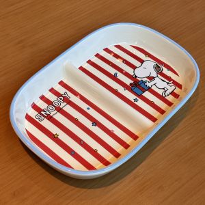 Snoopy | Two Compartment Divided Cute Cartoon Anime Snoopy Ceramics Plates Household Dining Fruit Snack Noodles Plate Children Tableware