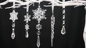 Hiasan Pohon Natal 10pcs & Gantungan Hiasan Natal Transparan