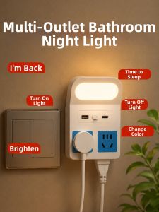 No Brand | Night Light Voice Controlled Smart Timer Eyecare Lamp