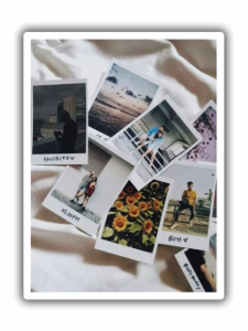 Set 20 PCS Polaroid Retro 2R Warna Klasik - Frame Foto Bulat Bahan Tebal