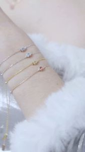 CEMI Pink Tourmaline Nova Bracelet ชุบทอง 18K โรสโกลว์ สร้อยข้อมือพลอยแท้ พิงค์ทัวร์มาลีน สร้อยข้อมือเงินแท้