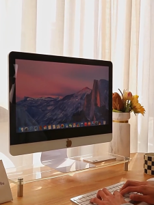 Smart Ergo - Transparent Acrylic Monitor Stand | Monitor Riser | Desktop Riser