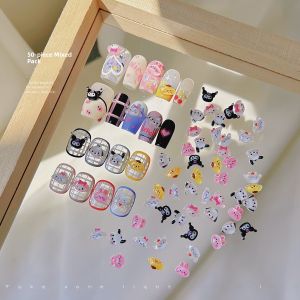 Mixed Resin Nail Art Decorations Kurokos Little Yellow Dog And Pink Rabbit Popular Cartoon Characters Adorable Mini Accessories