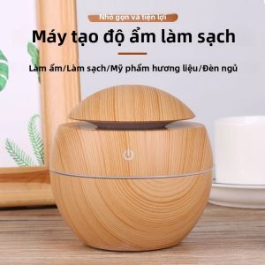 Máy Phun Sương Siêu Âm USB Máy Khuếch Tán Tinh Dầu Máy Tạo Độ Ẩm Không Khí Bằng Điện Hạt Gỗ Máy Lọc Không Khí Cho Văn Phòng Tại Nhà Và Xe Hơi