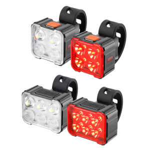 【New Arrival】 Bike Headlight Cycling Taillight Waterproof MTB Bike Headlight Cycling Tail Lamp Type-C USB Rechargeable High Brightness Bicycle Lantern